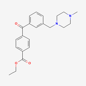 molecular formula C22H26N2O3 B1613977 4'-carboethoxy-3-(4-methylpiperazinomethyl) benzophenone CAS No. 898788-52-8
