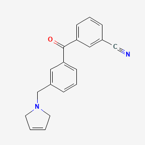 B1613979 3-(3-((2,5-Dihydro-1H-pyrrol-1-yl)methyl)benzoyl)benzonitrile CAS No. 898789-75-8