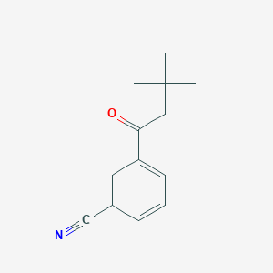 molecular formula C13H15NO B1614004 3'-Cyano-3,3-dimethylbutyrophenone CAS No. 898764-20-0