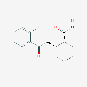 molecular formula C15H17IO3 B1614017 cis-2-[2-(2-Iodophenyl)-2-oxoethyl]cyclohexane-1-carboxylic acid CAS No. 736136-47-3