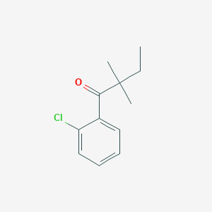 molecular formula C12H15ClO B1614026 2'-Chloro-2,2-dimethylbutyrophenone CAS No. 898765-74-7