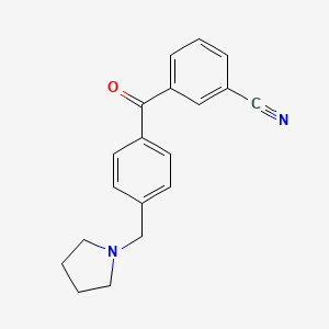 B1614030 3-Cyano-4'-pyrrolidinomethyl benzophenone CAS No. 898776-05-1