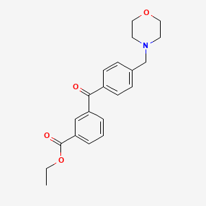 molecular formula C21H23NO4 B1614035 3-Carboethoxy-4'-morpholinomethyl benzophenone CAS No. 898769-82-9