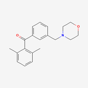 molecular formula C20H23NO2 B1614036 2,6-Dimethyl-3'-morpholinomethyl benzophenone CAS No. 898765-62-3