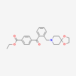 4'-Carboethoxy-2-[8-(1,4-dioxa-8-azaspiro[4.5]decyl)methyl]benzophenone