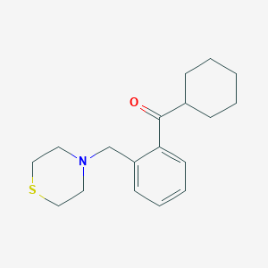 Cyclohexyl 2-(thiomorpholinomethyl)phenyl ketone