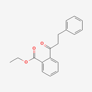 B1614046 2'-Carboethoxy-3-phenylpropiophenone CAS No. 898764-10-8