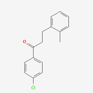 molecular formula C16H15ClO B1614047 4'-Chloro-3-(2-methylphenyl)propiophenone CAS No. 898789-44-1