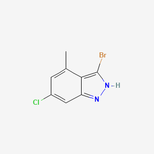 molecular formula C8H6BrClN2 B1614052 3-bromo-6-chloro-4-methyl-2H-indazole CAS No. 885522-42-9