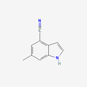 molecular formula C10H8N2 B1614055 6-Methyl-1H-indole-4-carbonitrile CAS No. 885522-54-3