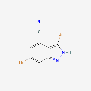 molecular formula C8H3Br2N3 B1614058 3,6-Dibromo-1H-indazole-4-carbonitrile CAS No. 1000342-67-5