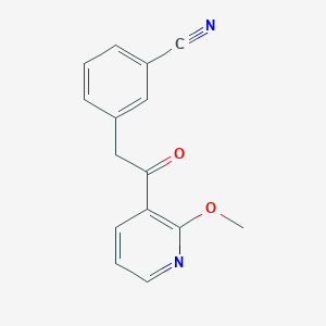molecular formula C15H12N2O2 B1614082 2-Methoxy-3-(3-cyanophenylacetyl)pyridine CAS No. 898785-93-8