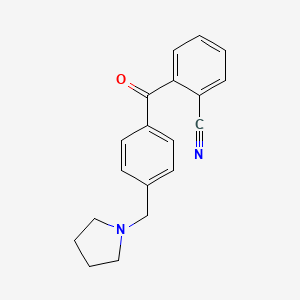 B1614087 2-Cyano-4'-pyrrolidinomethyl benzophenone CAS No. 898776-03-9