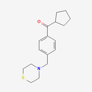 B1614088 Cyclopentyl 4-(thiomorpholinomethyl)phenyl ketone CAS No. 898783-32-9