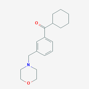 molecular formula C18H25NO2 B1614094 Cyclohexyl 3-(morpholinomethyl)phenyl ketone CAS No. 898792-42-2