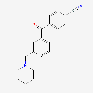 B1614095 4'-Cyano-3-piperidinomethyl benzophenone CAS No. 898792-72-8