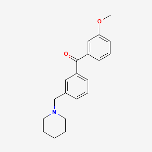 3-Methoxy-3'-piperidinomethyl benzophenone