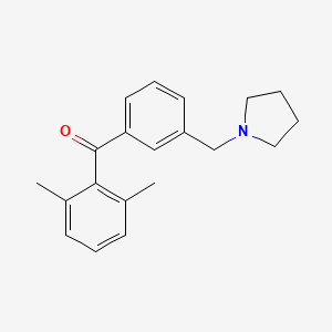 B1614098 2,6-Dimethyl-3'-pyrrolidinomethyl benzophenone CAS No. 898770-43-9