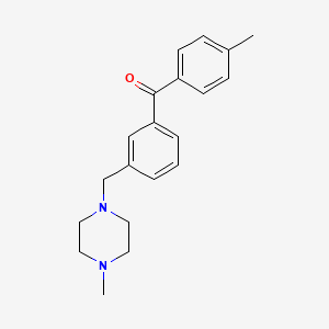 B1614102 4'-Methyl-3-(4-methylpiperazinomethyl) benzophenone CAS No. 898788-34-6