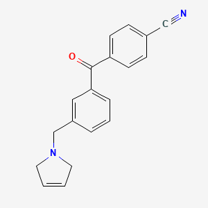 B1614103 4-(3-((2,5-Dihydro-1H-pyrrol-1-yl)methyl)benzoyl)benzonitrile CAS No. 898789-78-1