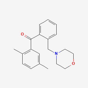molecular formula C20H23NO2 B1614105 2,5-Dimethyl-2'-morpholinomethyl benzophenone CAS No. 898750-50-0