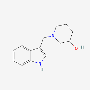 molecular formula C14H18N2O B1614119 1-(1H-Indol-3-ylmethyl)-3-piperidinol CAS No. 331976-99-9