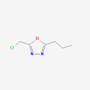 molecular formula C6H9ClN2O B1614121 2-(Chloromethyl)-5-propyl-1,3,4-oxadiazole CAS No. 33575-93-8