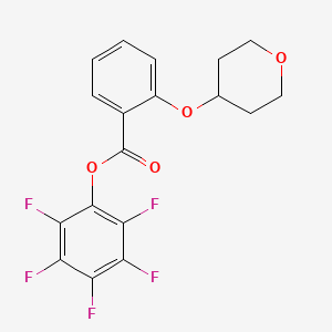 molecular formula C18H13F5O4 B1614125 Pentafluorophenyl 2-(tetrahydro-2H-pyran-4-yloxy)benzoate CAS No. 926921-58-6
