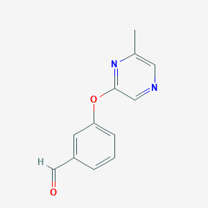 molecular formula C12H10N2O2 B1614129 3-[(6-Methylpyrazin-2-yl)oxy]benzaldehyde CAS No. 906352-97-4