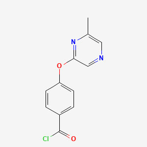 molecular formula C12H9ClN2O2 B1614130 4-[(6-Methylpyrazin-2-yl)oxy]benzoyl chloride CAS No. 921938-96-7
