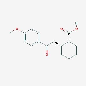 molecular formula C16H20O4 B1614137 cis-2-[2-(4-Methoxyphenyl)-2-oxoethyl]cyclohexane-1-carboxylic acid CAS No. 736136-34-8