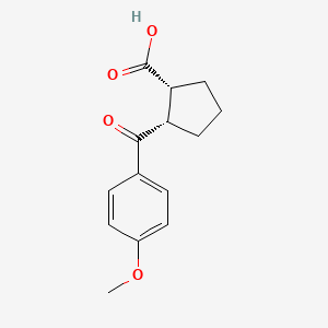 cis-2-(4-Methoxybenzoyl)cyclopentane-1-carboxylic acid