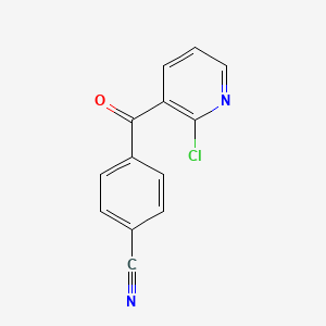 molecular formula C13H7ClN2O B1614141 2-Chloro-3-(4-cyanobenzoyl)pyridine CAS No. 890100-45-5