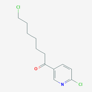 molecular formula C12H15Cl2NO B1614142 2-Chloro-5-(7-chloroheptanoyl)pyridine CAS No. 914203-41-1