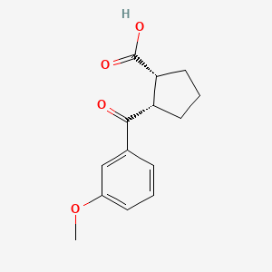 cis-2-(3-Methoxybenzoyl)cyclopentane-1-carboxylic acid