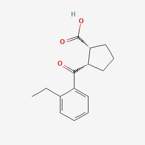 cis-2-(2-Ethylbenzoyl)cyclopentane-1-carboxylic acid