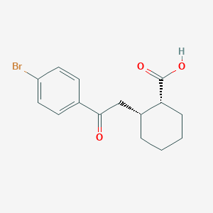 cis-2-[2-(4-Bromophenyl)-2-oxoethyl]cyclohexane-1-carboxylic acid