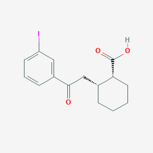 cis-2-[2-(3-Iodophenyl)-2-oxoethyl]cyclohexane-1-carboxylic acid