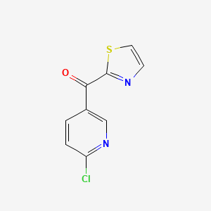 molecular formula C9H5ClN2OS B1614149 (2-Chloropyridin-5-yl) thiazolyl ketone CAS No. 890100-46-6
