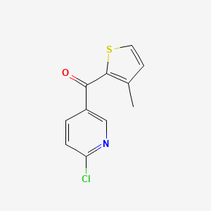 molecular formula C11H8ClNOS B1614150 2-Chloro-5-(3-Methyl-2-Thenoyl)Pyridine CAS No. 884504-82-9