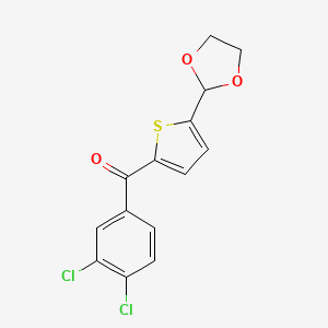 2-(3,4-Dichlorobenzoyl)-5-(1,3-dioxolan-2-YL)thiophene