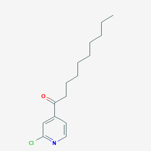 molecular formula C15H22ClNO B1614155 2-Chloro-4-decanoylpyridine CAS No. 898784-76-4