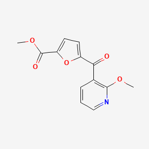 molecular formula C13H11NO5 B1614156 5-(2-甲氧基吡啶-3-羰基)呋喃-2-甲酸甲酯 CAS No. 898786-23-7