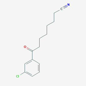 molecular formula C14H16ClNO B1614157 8-(3-Chlorophenyl)-8-oxooctanenitrile CAS No. 898767-74-3