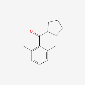 molecular formula C14H18O B1614161 环戊基 2,6-二甲基苯甲酮 CAS No. 898791-52-1
