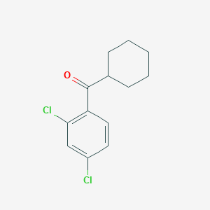 molecular formula C13H14Cl2O B1614162 环己基 2,4-二氯苯基酮 CAS No. 898769-45-4
