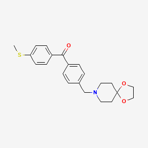 4'-[8-(1,4-Dioxa-8-azaspiro[4.5]decyl)methyl]-4-thiomethyl benzophenone