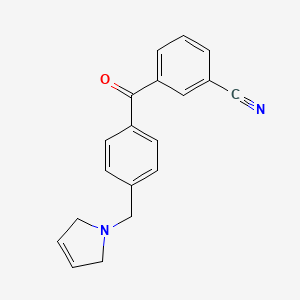 3-(4-((2,5-Dihydro-1H-pyrrol-1-yl)methyl)benzoyl)benzonitrile