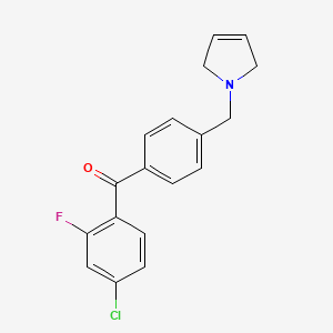 (4-Chloro-2-fluorophenyl)(4-((2,5-dihydro-1H-pyrrol-1-yl)methyl)phenyl)methanone