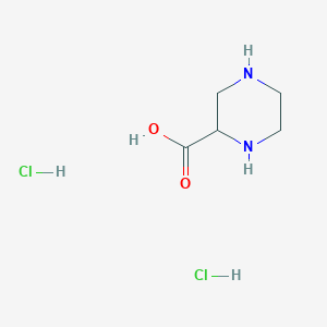 molecular formula C5H12Cl2N2O2 B161418 Piperazine-2-carboxylic acid dihydrochloride CAS No. 133525-05-0